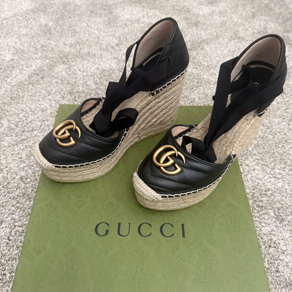Gucci Leather Platform Espadrilles - Picture 4 of 8